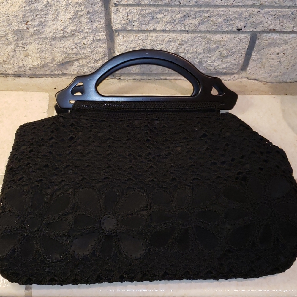 Nine West Black Crochet Handbag